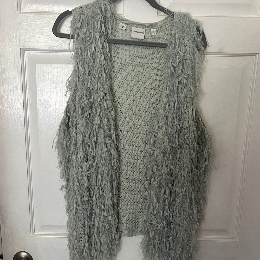 Junarose Mint Textured Knit sweater vest